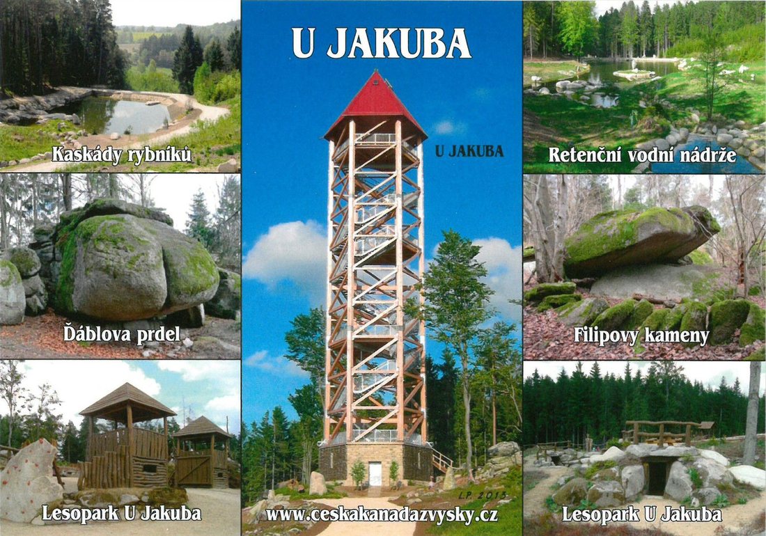 Pohlednice U Jakuba s místy v okolí
